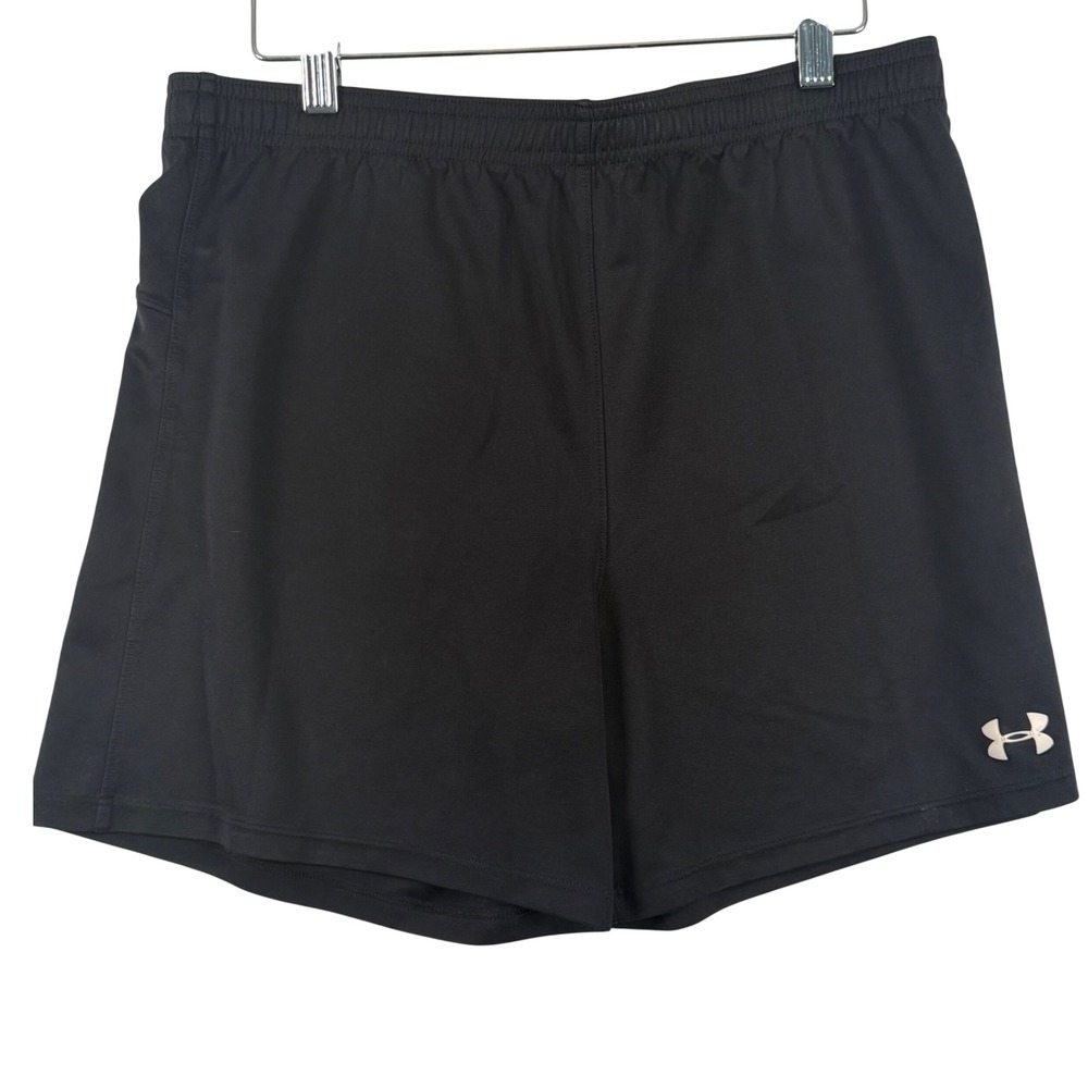 Under Armour Mens Small Athletic Shorts Black Loose Fit HeatGear 5in Performance
